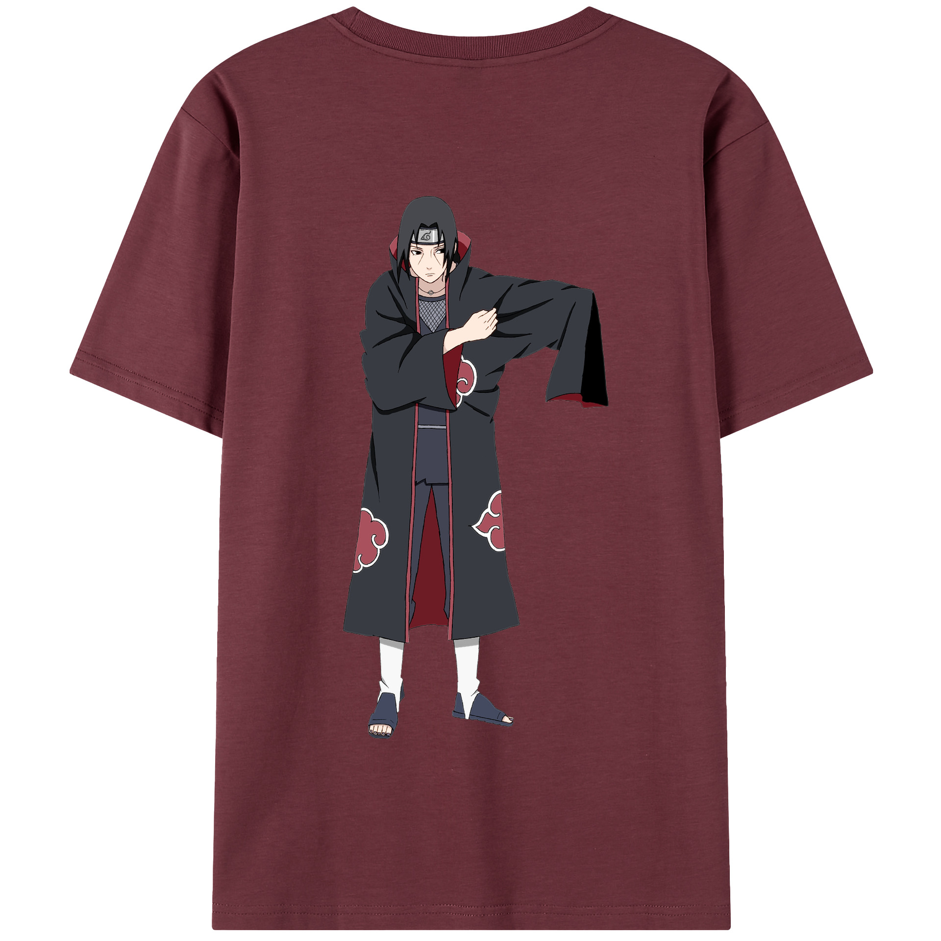 （画像用） NARUTO -ナルト- うちは イタチ Uchiha Itachi 綿100％半袖Tシャツ（背面プリント）